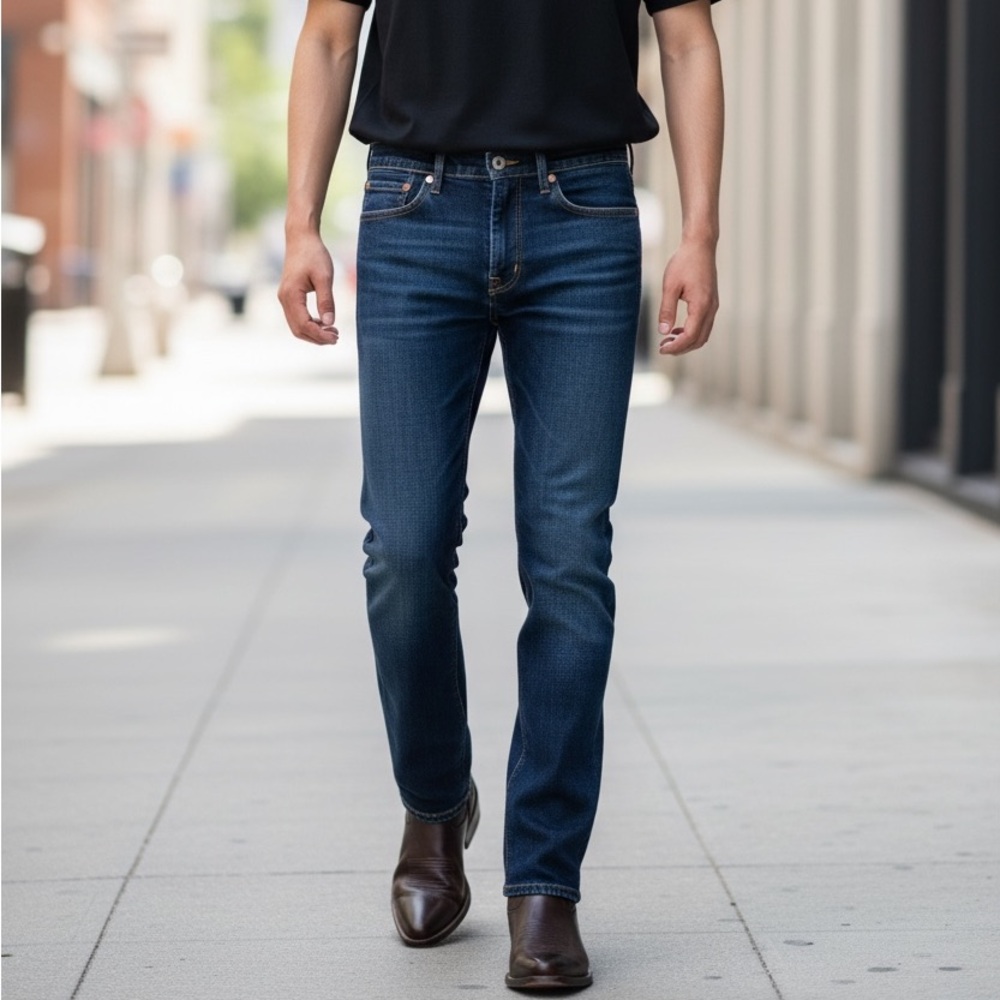 Levis 527 Men's Jeans Sz 31X30 Mid-Rise Slim Bootcut Stretch Dark Wash Classic